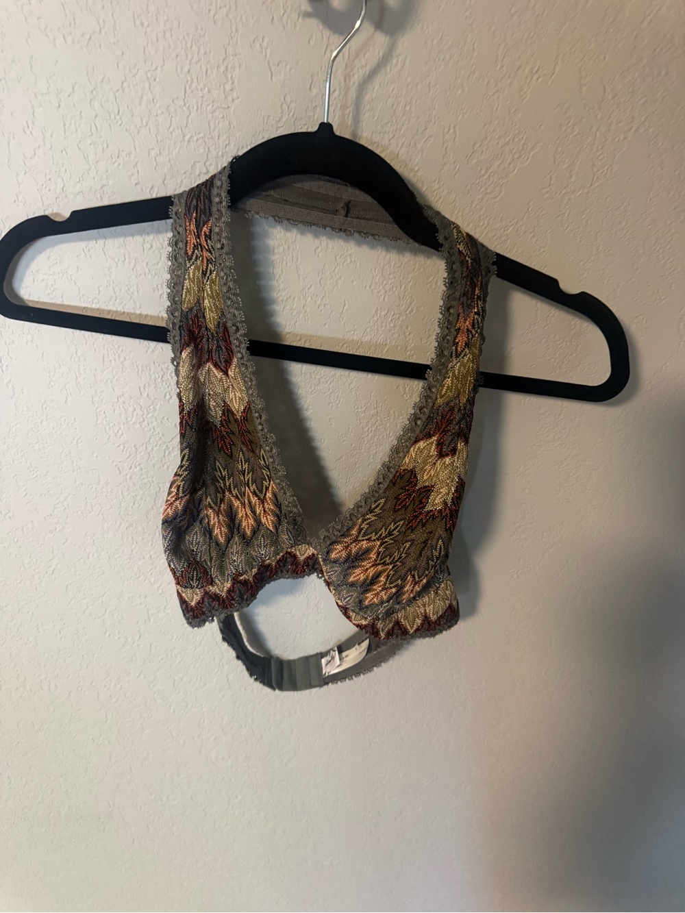 Embroidered Knit Cropped Vest in Olive, Rust & Gold